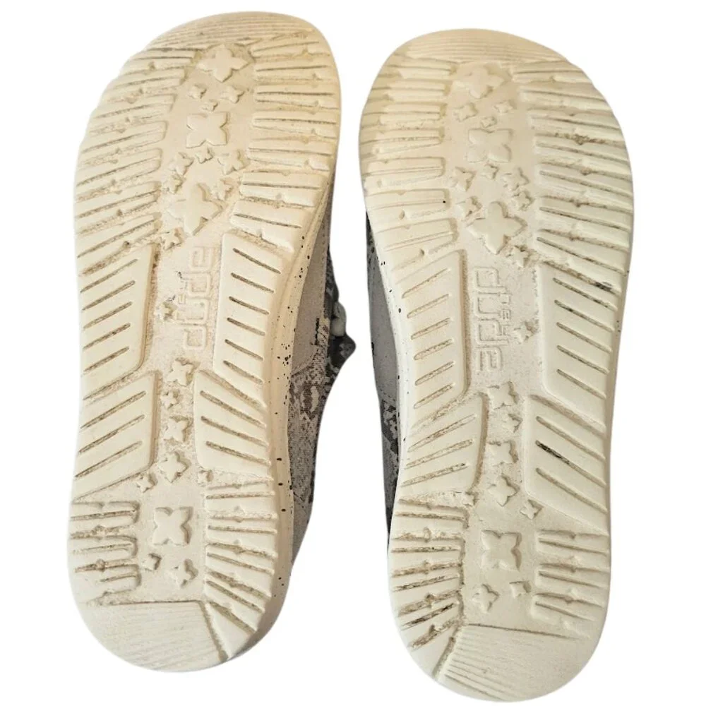 HEY DUDE Wendy Jungle Grey Washable Slip-On Shoes - Women's Size 6